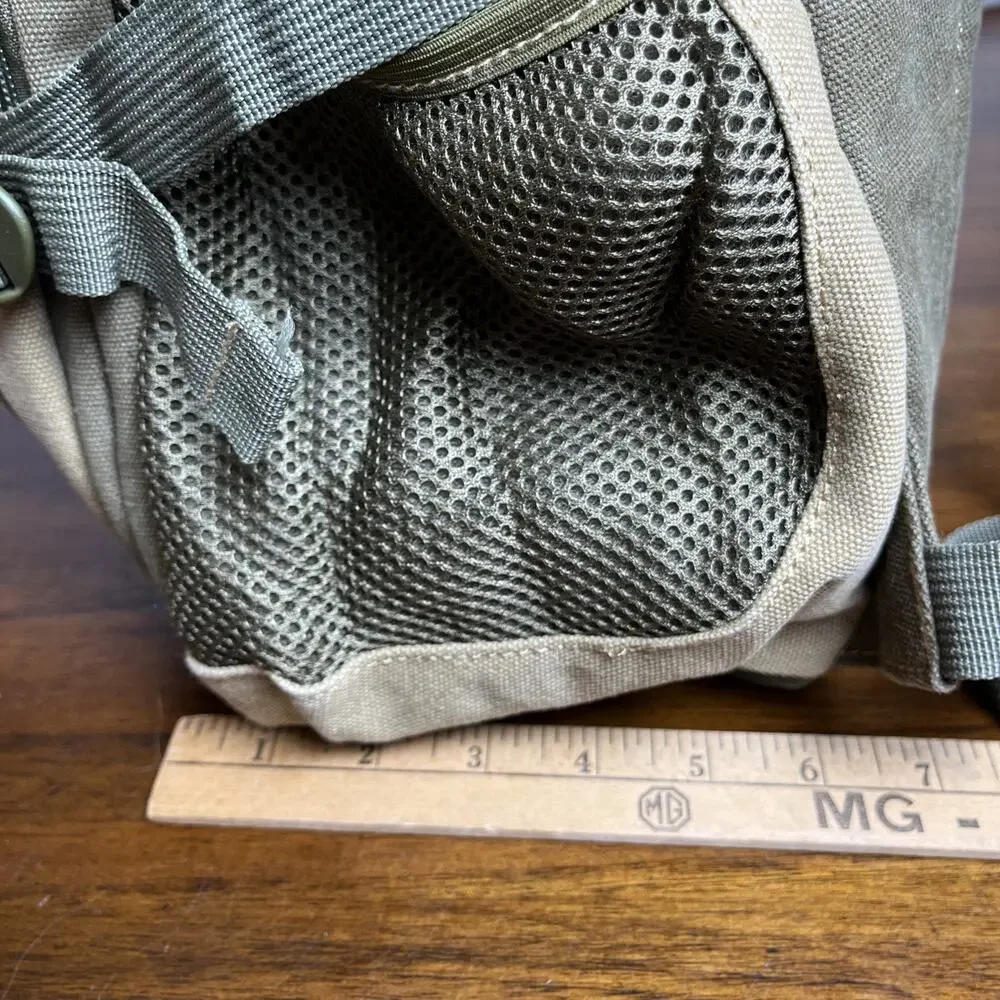 Manatee Apollo Beach FL Backpack Adult Full Size Olive Green And Tan Canvas